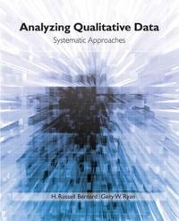 Analyzing qualitative data : systematic approaches; (Harvey Russell) H. Russell Bernard; 2010