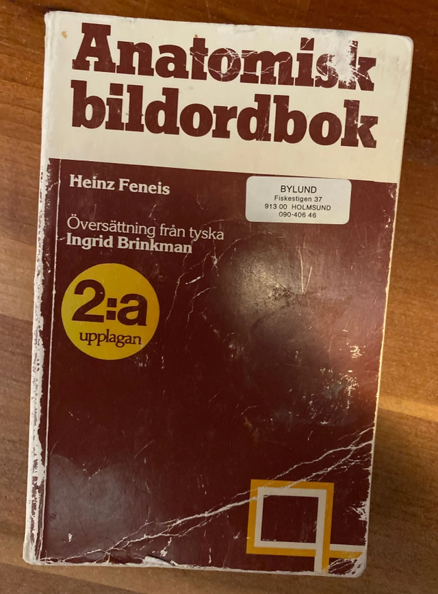 Anatomisk bildordbok; Heinz Feneis; 1984