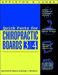 Appleton & Lange's Review for the Chiropractic Boards 3-4; Jeannete Gibson; 1998