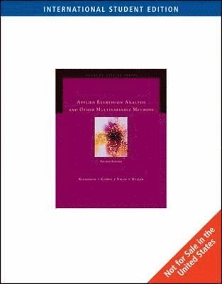 Applied regression analysis and other multivariable methods; David G. Kleinbaum; 2008