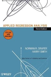 Applied Regression Analysis, Includes disk; Norman R. Draper; 1998