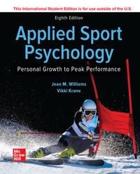Applied sport psychology : personal growth to peak performance; (Jean Marie) Jean M. Williams; 2021