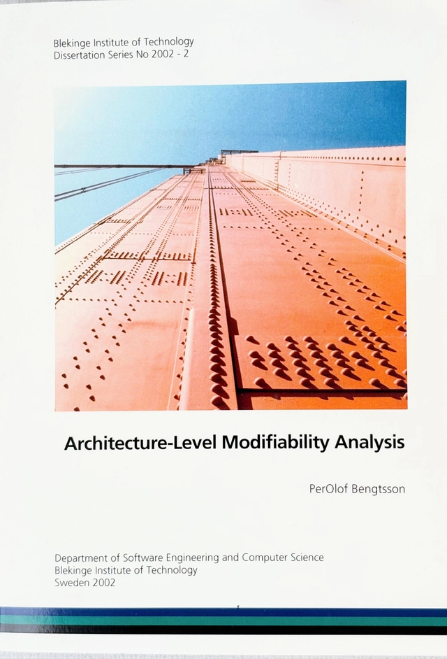 Architecture-Level Modifiability Analysis; PerOlof Bengtsson; 2002