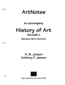 ArtNotes to accompany History of Art Vol 2; Janson; 2004