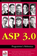 ASP 3.0 programmer's reference; ANDERSON; 2000
