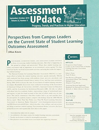 Assessment Update, Progress, Trends, and Practices in Higher Education, Vol; Oddbjörn Evenshaug; 2010