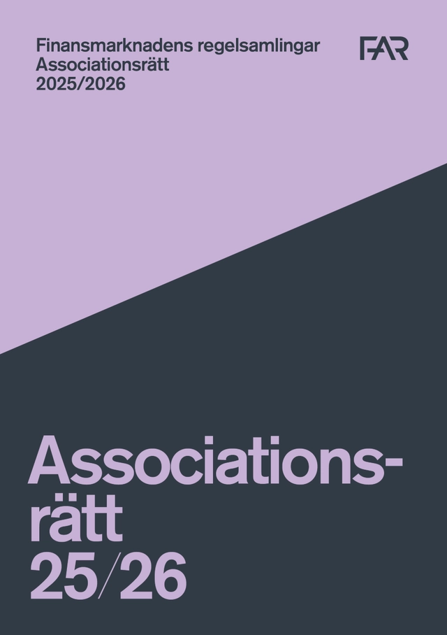 Associationsrätt 2025/2026; FAR, Föreningen Auktoriserade revisorer, FAR SRS, FAR akademi; 2025
