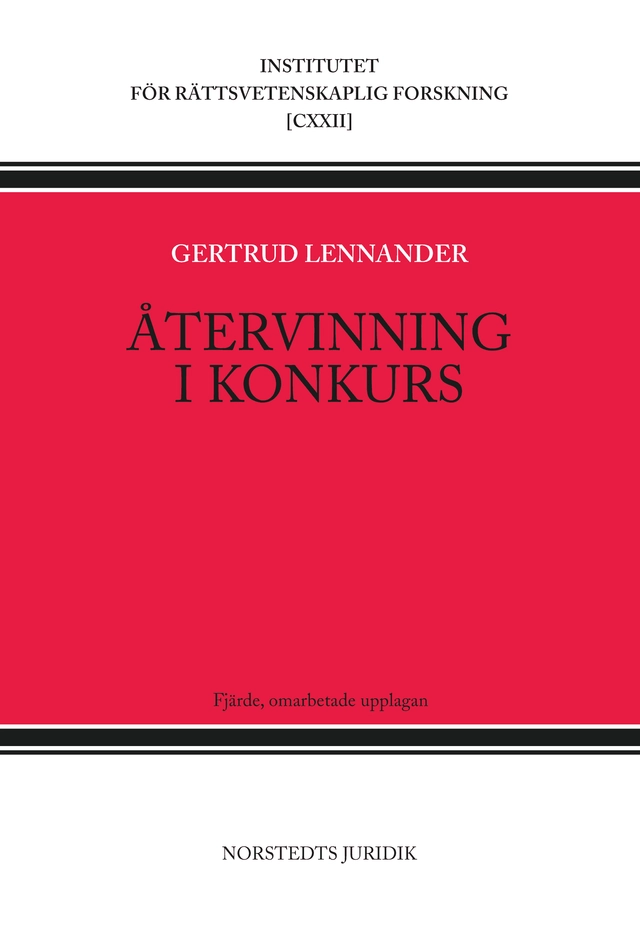 Återvinning i konkurs; Gertrud Lennander; 2013