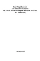 Att förstå revolutionen : en kritisk undersökning om historisk stabilitet och förändring = [Understanding the revolution] : [a critical study of historical stability and change]; Pau Puig i Scotoni; 1980