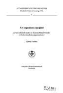 Att organisera oenighet En sociologisk studie av Iranska riksförbundet och dess medlemsorganisationer; Abbas Emami; 2003