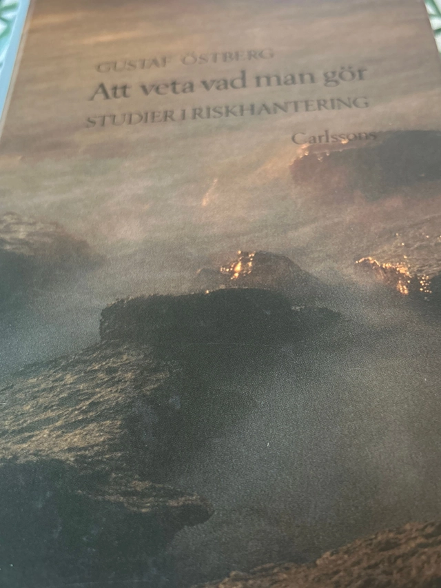 Att veta vad man gör : studier i riskhantering; Gustaf Östberg; 1993