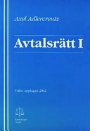 Avtalsrätt I; Axel Adlercreutz; 2002