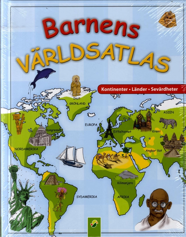 Barnens världsatlas : kontinenter, länder, sevärdheter; Michael Hahn; 2015