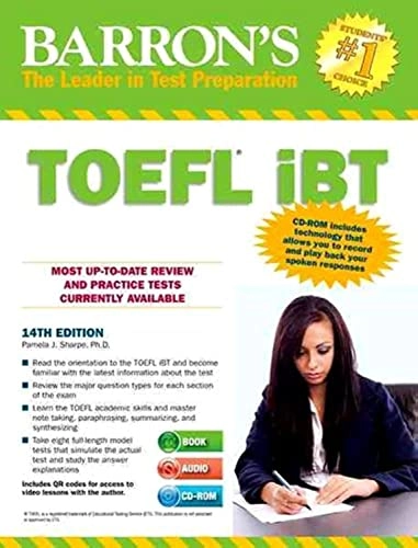 Barron's TOEFL iBT with CD Rom; Pamela J Sharpe; 2013