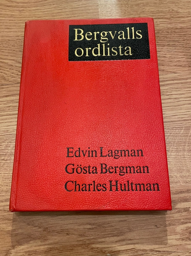Bergvalls ordlista för grundskolan; Edvin Lagman; 1974