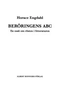 Beröringens ABC : en essä om rösten i litteraturen; Horace Engdahl; 1994