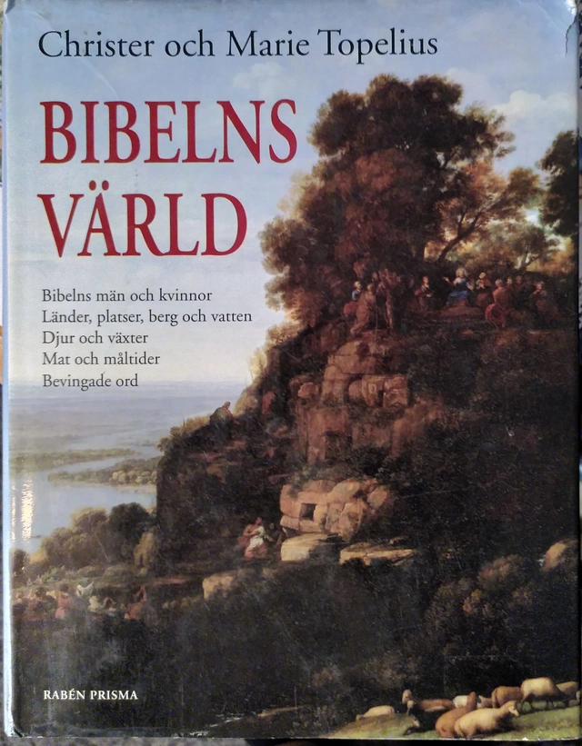 Bibelns värld : [Bibelns män och kvinnor, länder, platser, berg och vatten, djur och växter, mat och måltider, bevingade ord]; Christer Topelius; 1995