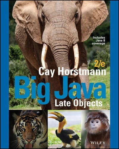 Big Java : late objects; Cay S. Horstmann; 2017