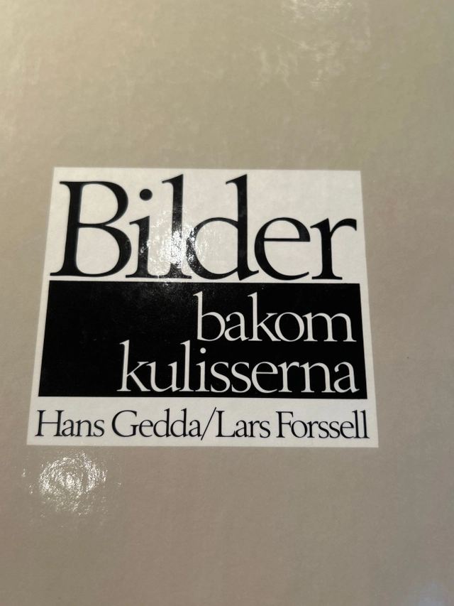 Bilder bakom kulisserna; Hans Gedda; 1982