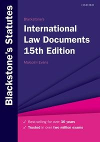 Blackstone's International law documents; Malcolm D. Evans; 2021