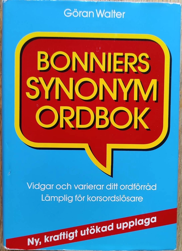 Bonniers synonymordbok; Göran Walter; 1995