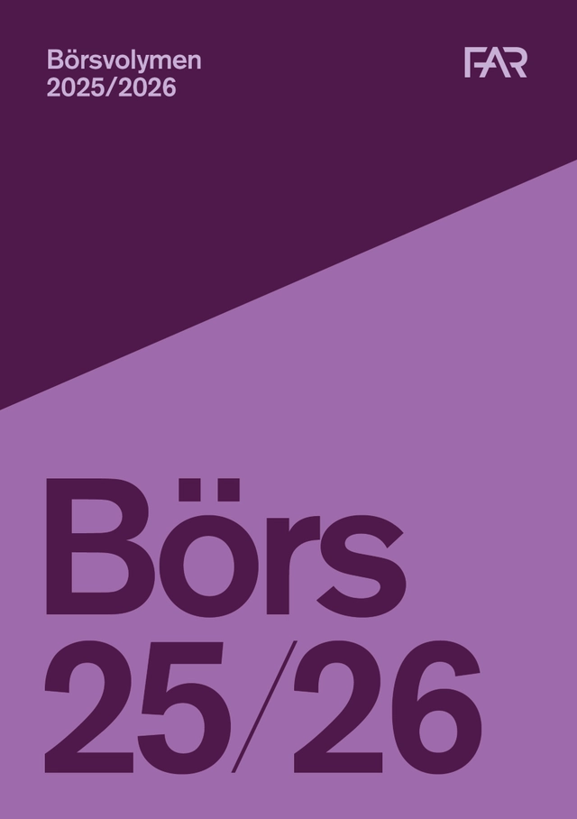 Börsvolymen 2025/2026; FAR, Föreningen Auktoriserade revisorer, FAR SRS, FAR akademi; 2025