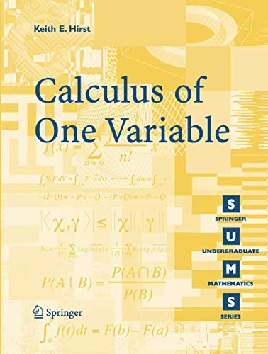 Calculus of one variable; Keith Hirst; 2005