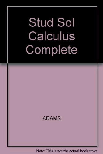 Calculus - Student Solutions Manual; Robert A. Adams, Joanna Kwan; 2024