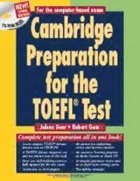 Cambridge preparation for the TOEFL test; Jolene Gear, Robert Gear; 2002