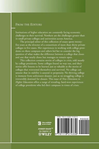 Changing Course: Reinventing Colleges, Avoiding Closure, HE 156; Alice W Brown, Sandra L Ballard; 2012