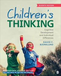 Children's Thinking - International Student Edition; David F Bjorklund; 2022