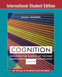 Cognition : exploring the science of the mind; Daniel Reisberg; 2019