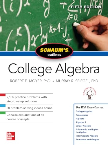College algebra; Robert E. Moyer; 2019