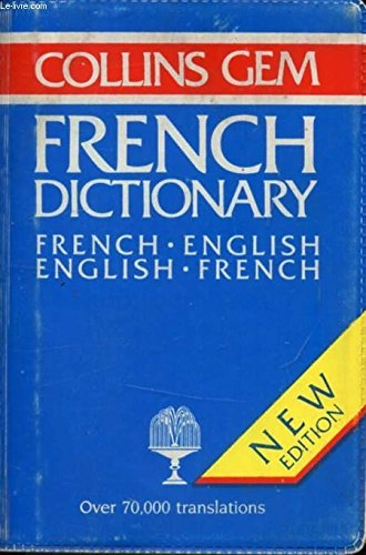 Collins Gem French DictionaryCollins Gems Bilingual Dictionaries SeriesCollins gem dictionary; Pierre-Henri Cousin; 1990