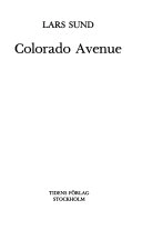 Colorado Avenue : [roman]; Lars Sund; 1992