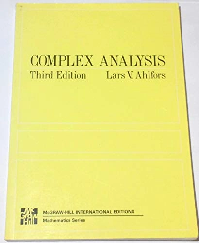 Complex Analysis (Int'l Ed); Lars Ahlfors; 1980