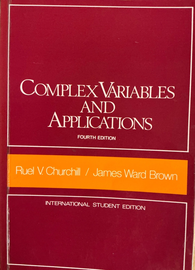 Complex variables and applications; Churchill/Brown; 1984