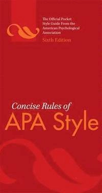Concise rules of APA style; American Psychological Association; 2010