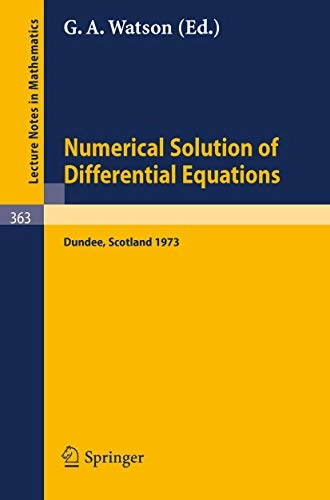 Conference on the Numerical Solution of Differential Equations; G A Watson; 1974
