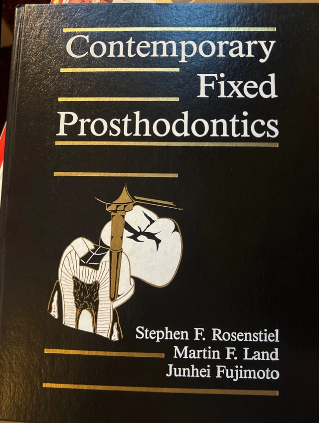 Contemporary fixed prosthodontics; Stephen F. Rosenstiel; 1988