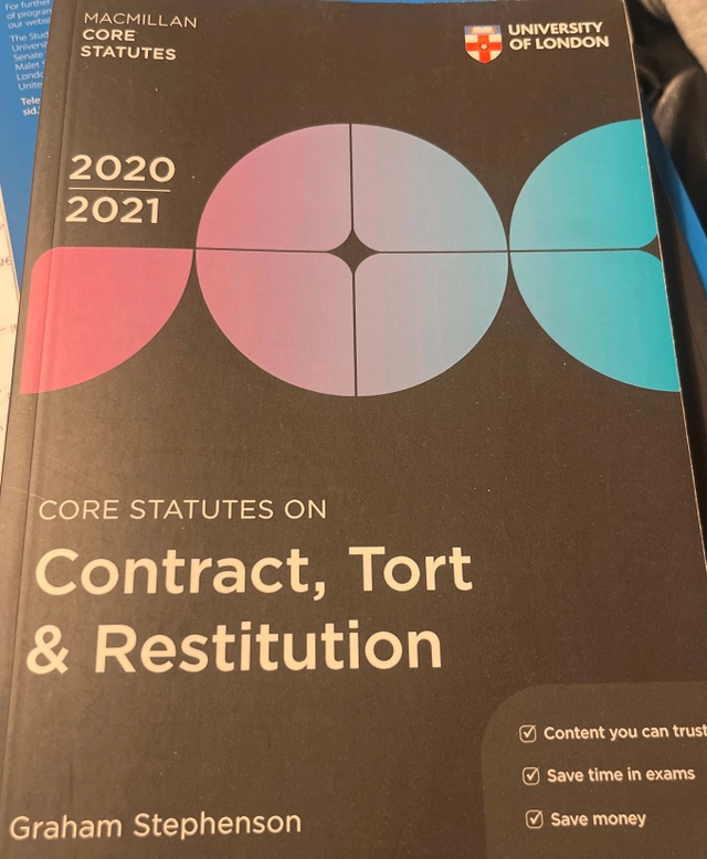 Contract, tort & restitution ; Graham stephenson; 2020