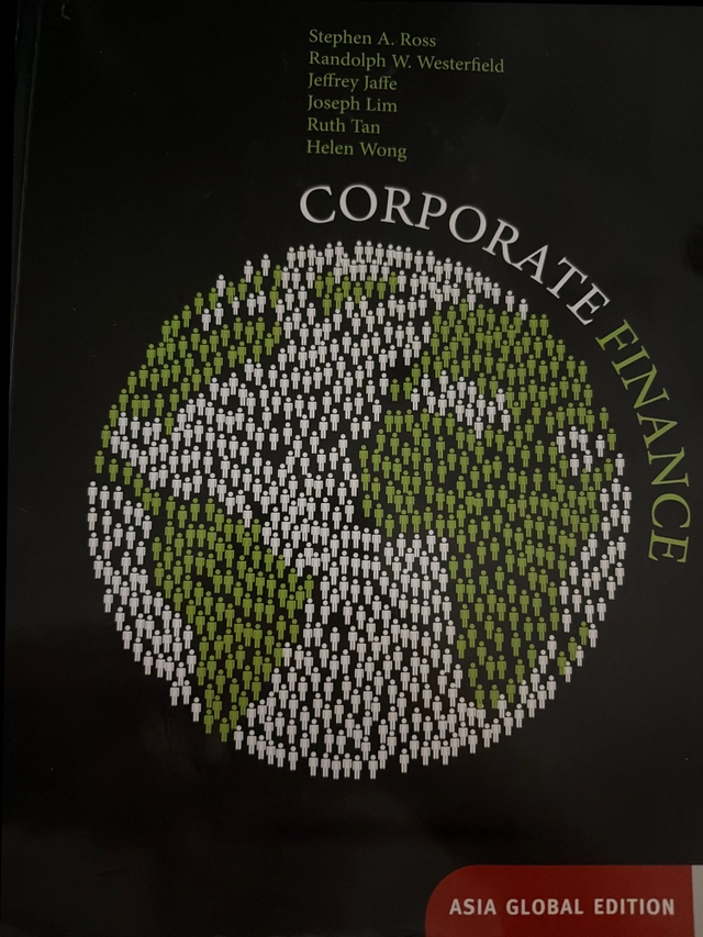 Corporate Finance ; Stephen A. Ross, Randolph Westerfield, Jeffrey F. Jaffe; 2015