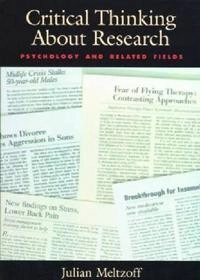 Critical thinking about research: psychology and related fields; Julian Meltzoff; 1998