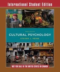 Cultural Psychology; Steven J Heine; 2015
