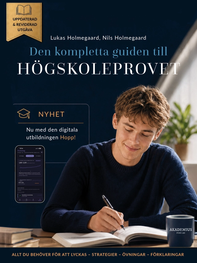 Den kompletta guiden till högskoleprovet; Nils Holmegaard, Lukas Holmegaard; 2026