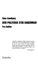 Den politiske Stig Dagerman: tre studier; Hans Sandberg; 1979