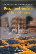 Design and analysis of experiments; Douglas C. Montgomery; 2001