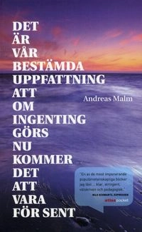 Det är vår bestämda uppfattning att om ingenting görs nu kommer det att vara för sent; Andreas Malm; 2009
