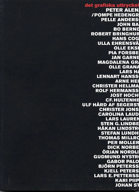 Det grafiska uttrycket; Peter Alenäs, Stockholms typografiska gille; 2000