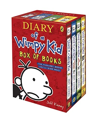 Diary of a wimpy kid box of books; Jeff Kinney; 2011